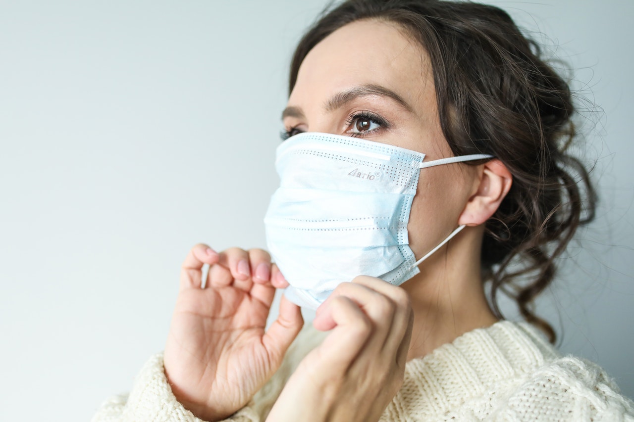 Woman in facemask