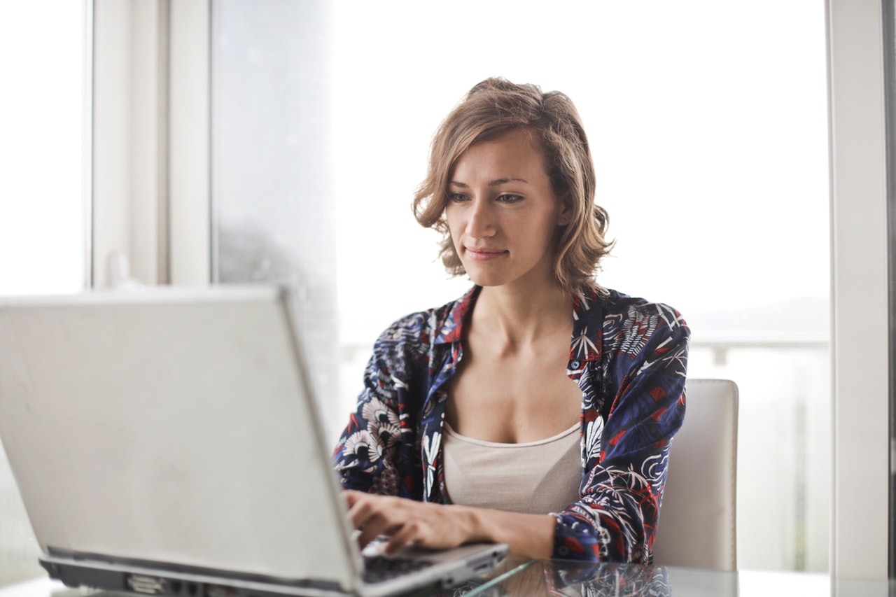 Woman working from home