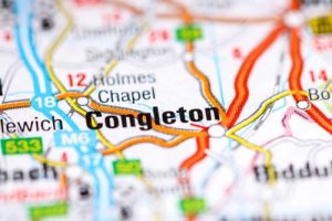 Road map showing Congleton